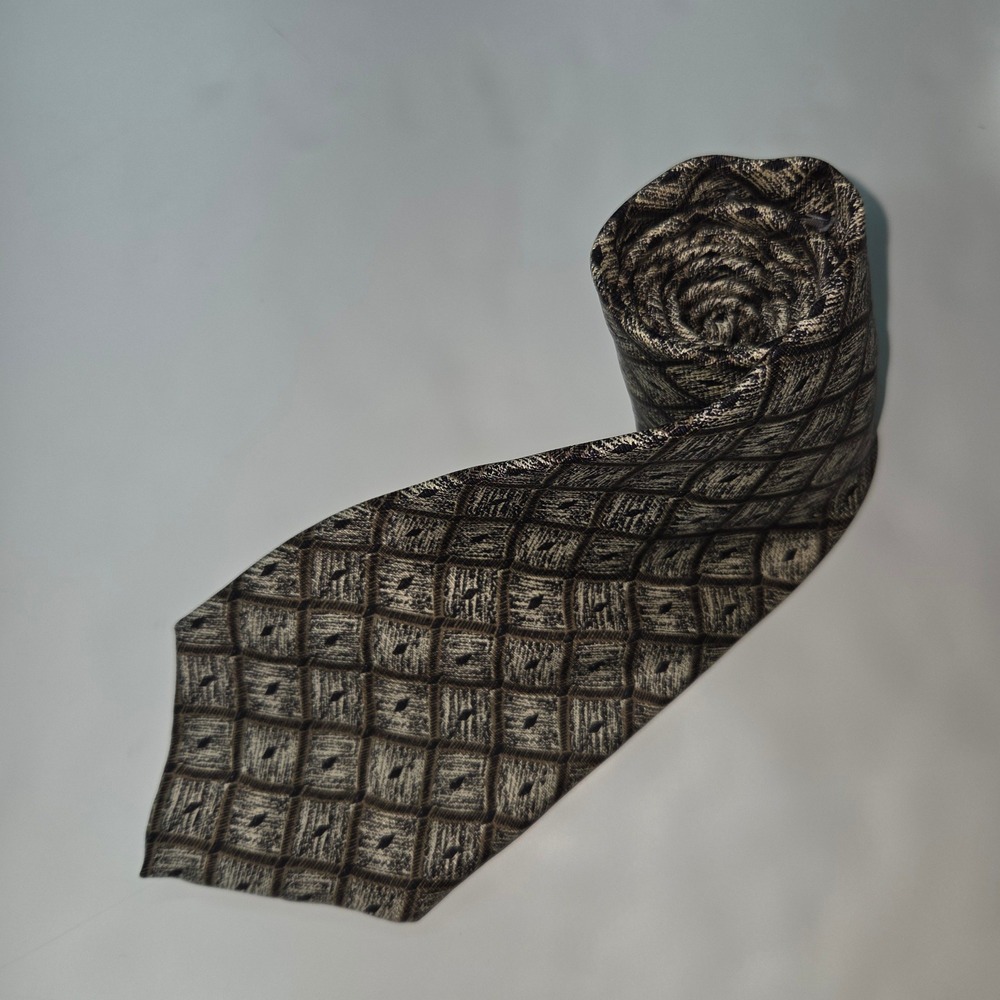 Robert Talbott Studio Silk Tie Mens Geometric Diamond Pattern Luxury Necktie USA